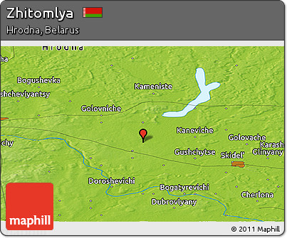 Physical Panoramic Map of Zhitomlya