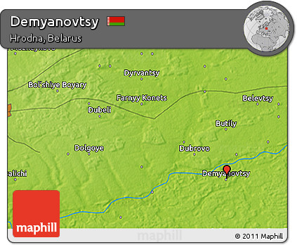 Physical 3D Map of Demyanovtsy