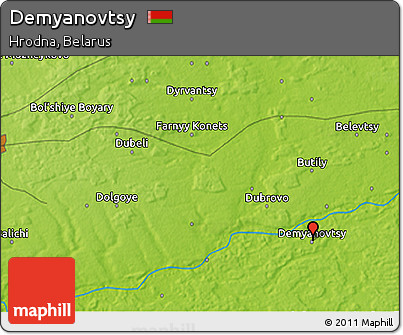 Physical 3D Map of Demyanovtsy