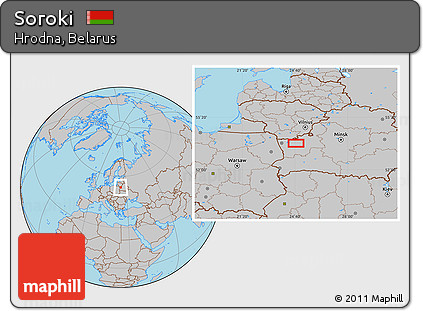 Gray Location Map of Soroki