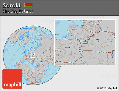 Gray Location Map of Soroki