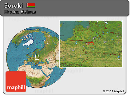 Satellite Location Map of Soroki