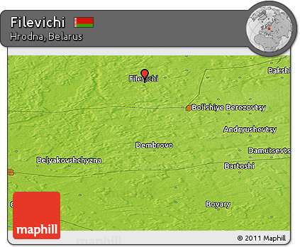 Physical Panoramic Map of Filevichi