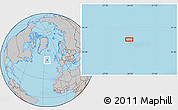 Gray Location Map of the area around 53° 40' 8" N, 24° 34' 30" W