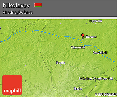 Physical 3D Map of Nikolayev