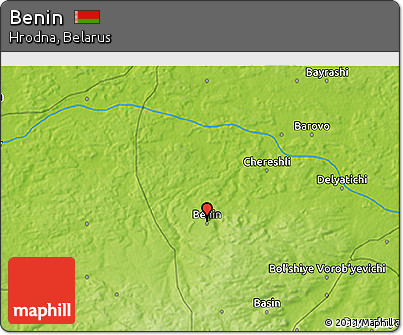 Physical 3D Map of Benin