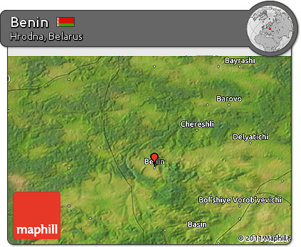 Satellite 3D Map of Benin