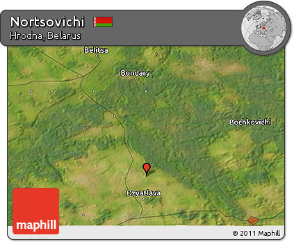 Satellite 3D Map of Nortsovichi