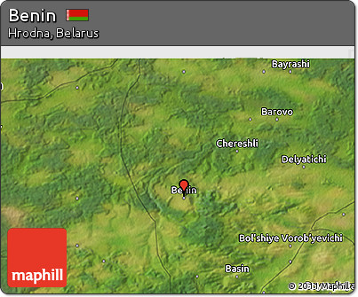 Satellite 3D Map of Benin