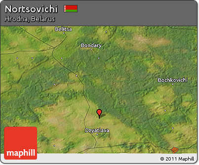 Satellite 3D Map of Nortsovichi