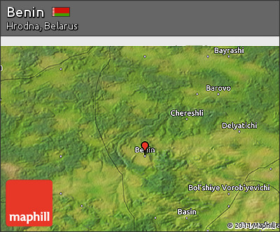 Satellite 3D Map of Benin