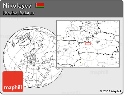 Blank Location Map of Nikolayev