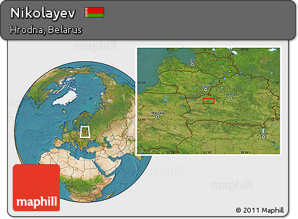 Satellite Location Map of Nikolayev