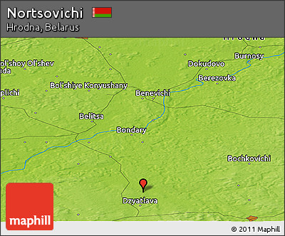 Physical Panoramic Map of Nortsovichi