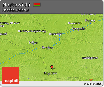 Physical Panoramic Map of Nortsovichi