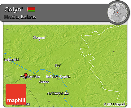 Physical 3D Map of Golyn'