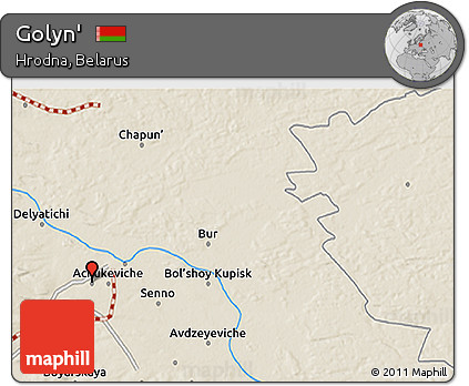 Shaded Relief 3D Map of Golyn'