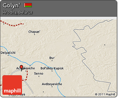 Shaded Relief 3D Map of Golyn'