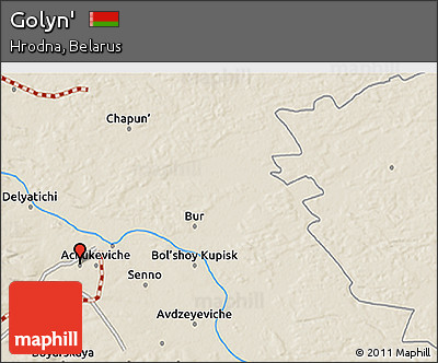 Shaded Relief 3D Map of Golyn'