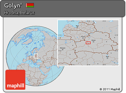 Gray Location Map of Golyn'