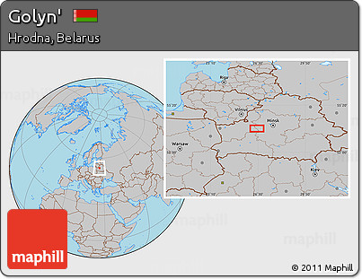 Gray Location Map of Golyn'