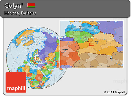 Political Location Map of Golyn'