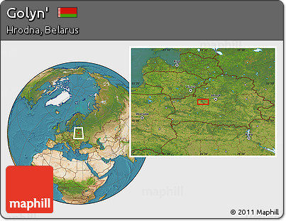 Satellite Location Map of Golyn'