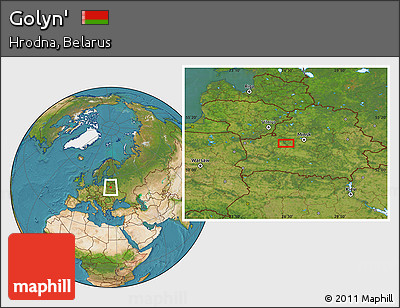 Satellite Location Map of Golyn'