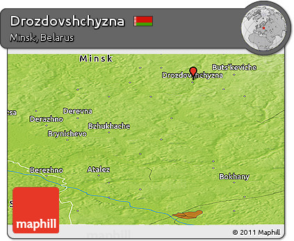 Physical Panoramic Map of Drozdovshchyzna