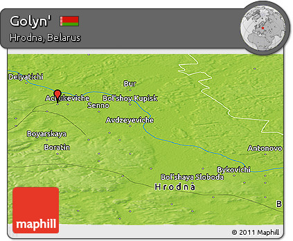 Physical Panoramic Map of Golyn'