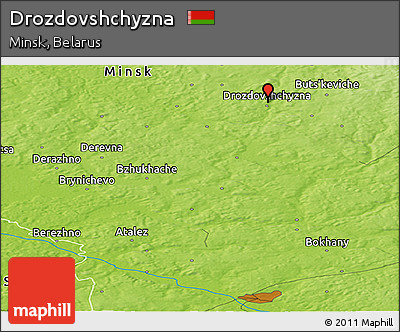 Physical Panoramic Map of Drozdovshchyzna