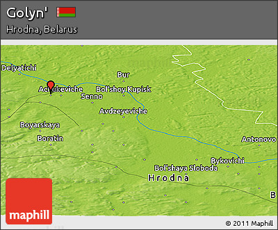 Physical Panoramic Map of Golyn'