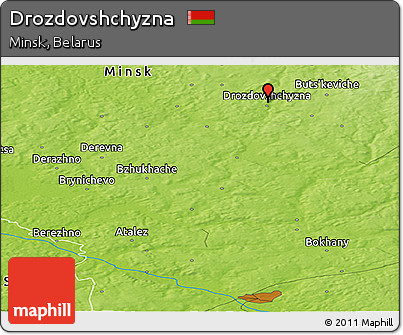 Physical Panoramic Map of Drozdovshchyzna