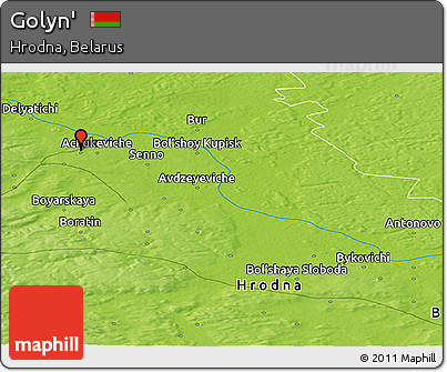 Physical Panoramic Map of Golyn'