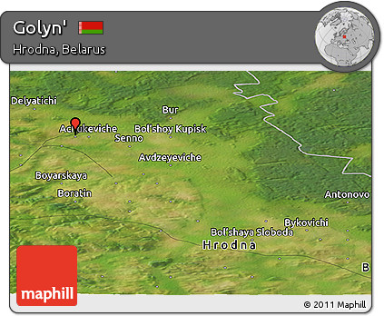 Satellite Panoramic Map of Golyn'