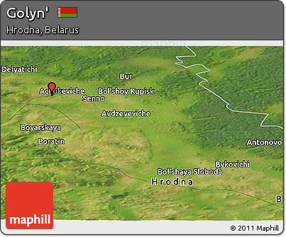 Satellite Panoramic Map of Golyn'