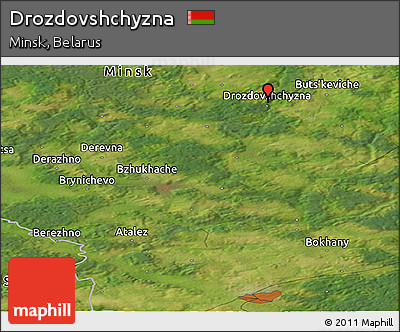 Satellite Panoramic Map of Drozdovshchyzna