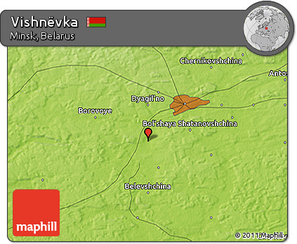 Physical 3D Map of Vishnëvka