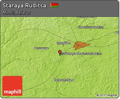 Physical 3D Map of Staraya Ruditsa