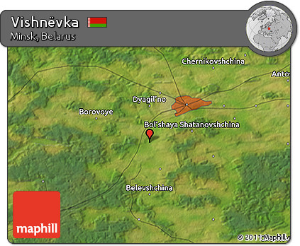Satellite 3D Map of Vishnëvka