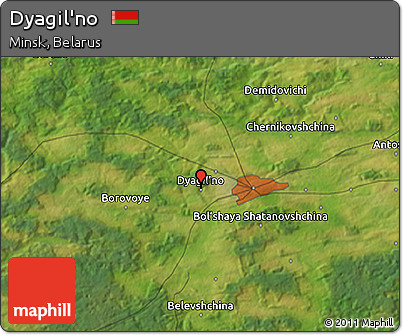Satellite 3D Map of Dyagil'no