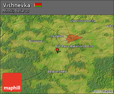 Satellite 3D Map of Vishnëvka