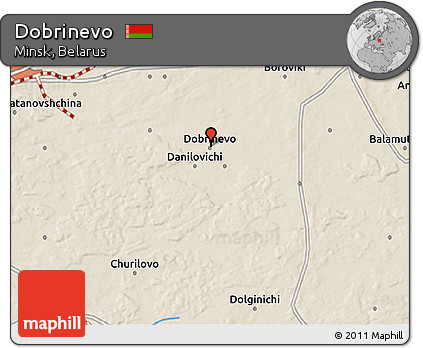 Shaded Relief 3D Map of Dobrinevo