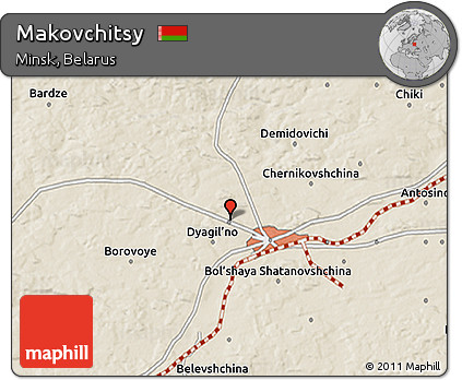 Shaded Relief 3D Map of Makovchitsy