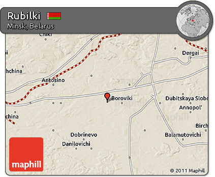 Shaded Relief 3D Map of Rubilki