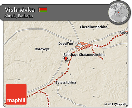 Shaded Relief 3D Map of Vishnëvka