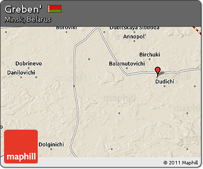 Shaded Relief 3D Map of Greben'