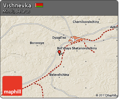 Shaded Relief 3D Map of Vishnëvka