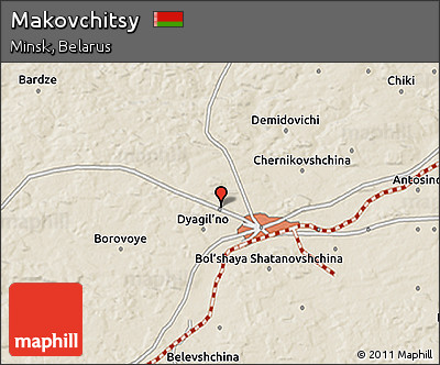Shaded Relief 3D Map of Makovchitsy