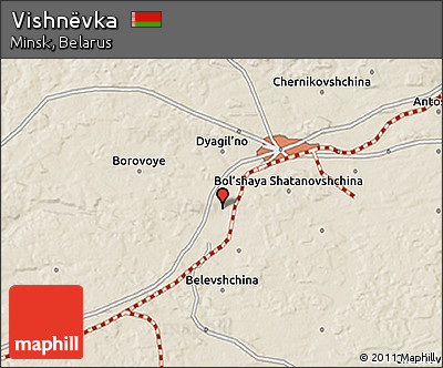 Shaded Relief 3D Map of Vishnëvka